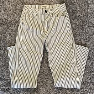 Frame Jeans Le High Straight Jeans Blue White Stripe Size 24 NWOT